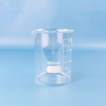 Стакан лабораторный низкий 5drops Н-1-800, 800 мл, стекло Boro 3.3, градуированный