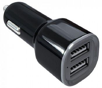 Разветвитель в прикуриватель для автомобиля на 2 разъема USB 2.4A (подарок)