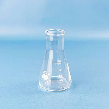 Колба коническая (Эрленмейера) 5drops КН-2-100-34, 100 мл, горло 34 мм, стекло Boro 3.3, без шлифа
