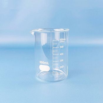 Стакан лабораторный низкий 5drops Н-1-600, 600 мл, стекло Boro 3.3, градуированный