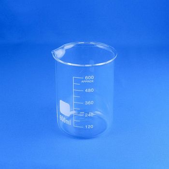 Стакан лабораторный низкий 5drops Н-1-600, 600 мл, стекло Boro 3.3, градуированный