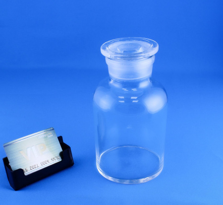 Склянка (штанглас) 5drops, 1000 мл, светлое стекло, с притёртой пробкой, широкое горло