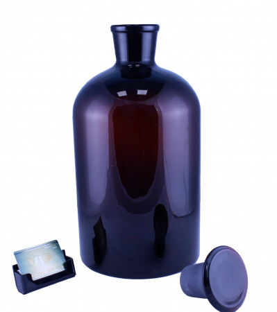 Склянка (штанглас) 5drops, 10000 мл, темное стекло, с притёртой пробкой, узкое горло