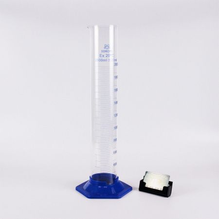 Цилиндр мерный 5drops 3-2000-2, 2000 мл, с пластиковым основанием, с носиком, градуированный