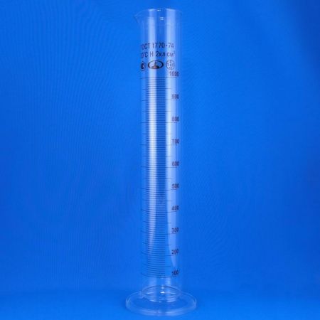 Цилиндр мерный 1-1000-2, 1000 мл, со стеклянным основанием