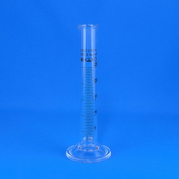 Цилиндр мерный 1-25-2, 25 мл, со стеклянным основанием, с носиком