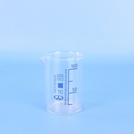 Стакан лабораторный низкий Н-1-100, 100 мл, градуированный