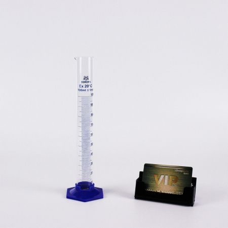 Цилиндр мерный 5drops 3-100-2, 100 мл, с пластиковым основанием, с носиком, градуированный