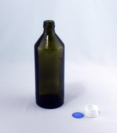 Бутыль БТ-4-500 стеклянная оливкового цвета 500 мл, с прокладкой и КПВ
