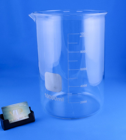 Стакан лабораторный низкий 5drops Н-1-10000, 10000 мл, стекло Boro 3.3, градуированный