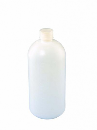 Бутылка из полиэтилена (ПЭ) 1000 мл, с винтовой крышкой и прокладкой, 1 уп - 5 шт