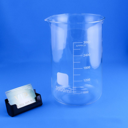 Стакан лабораторный низкий 5drops Н-1-3000, 3000 мл, стекло Boro 3.3, градуированный
