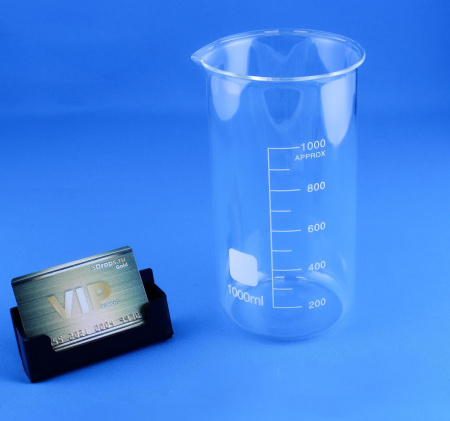 Стакан лабораторный высокий 5drops В-1-1000, 1000 мл, стекло Boro 3.3, градуированный