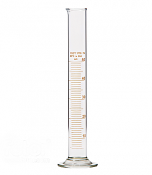 Мерный цилиндр 50 мл со стеклянным основанием