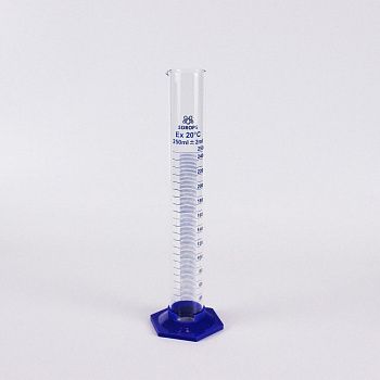 Цилиндр мерный 5drops 3-250-2, 250 мл, стекло, с пластиковым основанием, с носиком, градуированный
