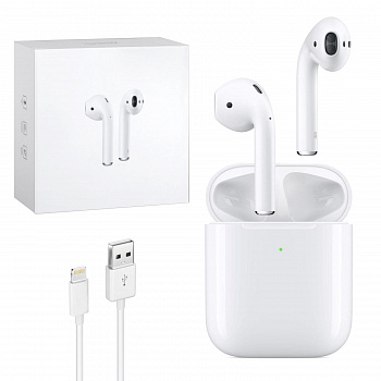 Беспроводная Bluetooth гарнитура для смартфонов "Apple", белая (подарок)