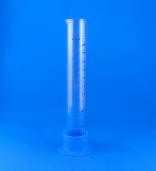 Цилиндр мерный, 3-250-2, 250 мл, с пластиковым основанием, с носиком