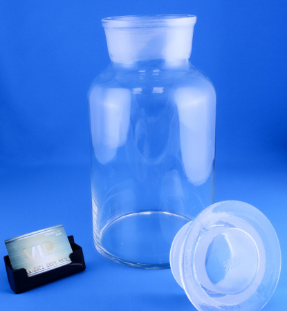 Склянка (штанглас) 5drops, 5000 мл, светлое стекло, с притёртой пробкой, широкое горло
