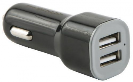 Разветвитель в прикуриватель для автомобиля на 2 разъема USB 2.4A (подарок)