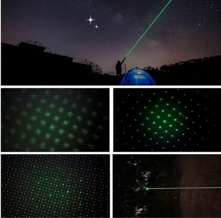 Мощная зеленая лазерная указка "Star laser signal" с зарядкой от сети (подарок)