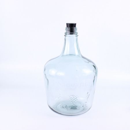 Стеклянная бутыль "Казацкий", 15 л, гладкая, светлое стекло