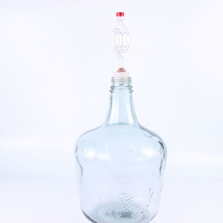Стеклянная бутыль "Казацкий", 15 л, гладкая, светлое стекло